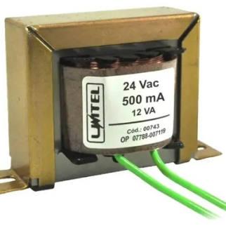 Transformador bivolt 127/220v para 24v ac 500 ma