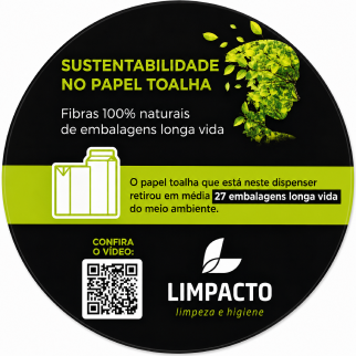 Adesivo reviva limpacto preto sustentabilidade 6x6cm