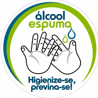 Adesivo redondo alcol espuma 6cm diametro