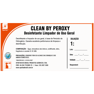 Adesivo spartan clean by peroxy 16,5x7cm