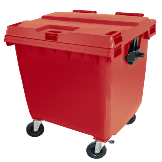 Conteiner 1000l c/ rodas vermelho jsn