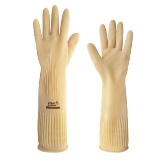 Luva de Latex Ranhurada P Amarela 1 Par Volk