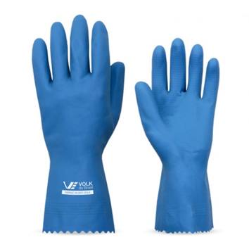 Luva de Latex Verniz Silver P Azul Volk