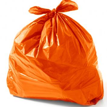 Saco para Lixo 40L Laranja 100UN 50X60 - Médio - Equiv 0,05 Julieta
