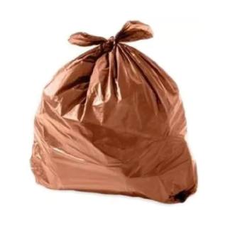Saco para Lixo 40L Marrom 100UN 50X60 - Médio - Equiv 0,05