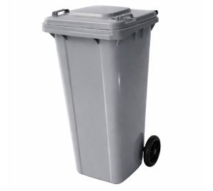Conteiner com Rodas 0120 Litros Cinza Tonk