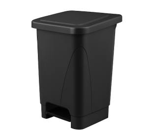 Lixeira com Pedal 025 Litros Preta Plestin