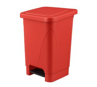 Lixeira com Pedal 025 Litros Vermelha Plestin